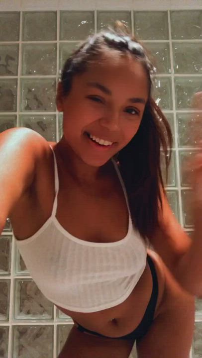 Asian Bathroom Selfie clip