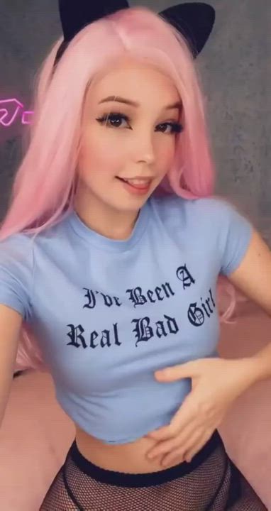 Belle Delphine Extra Small Fishnet Gamer Girl Small Tits Teen clip
