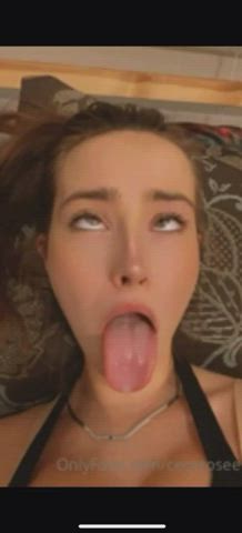 ahegao big tits drooling clip