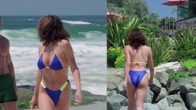 Krista Allen - Raven (1996) - split-screen edit of small bikini clip