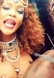 Celebrity Rihanna Tongue Fetish clip