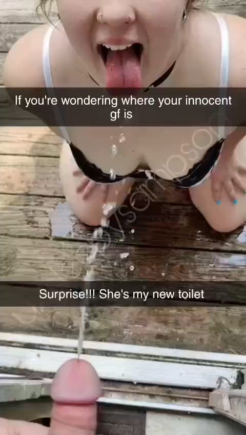caption cuckold golden shower innocent pee peeing piss pissing toilet watersports