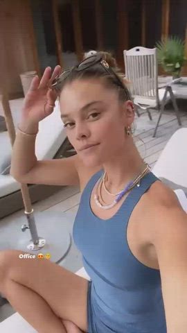 ass brunette celebrity legs model natural tits nina agdal small tits spandex clip