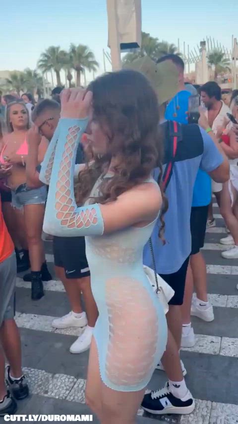 Amateur Dancing Dress Festival Flashing Public See Through Clothing Sheer Clothes