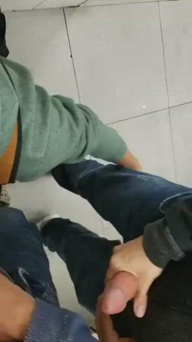 blowjob gay group public toilet clip