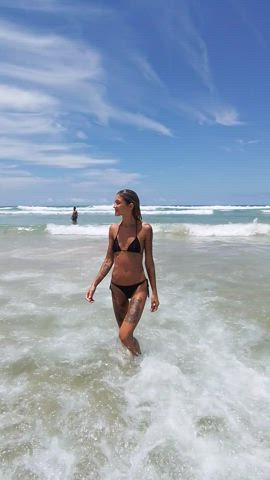 Beach Bikini Blonde Brazilian Tattoo clip
