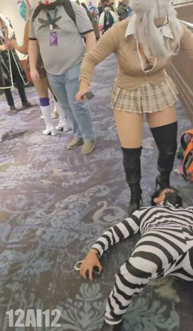 big ass cosplay public clip