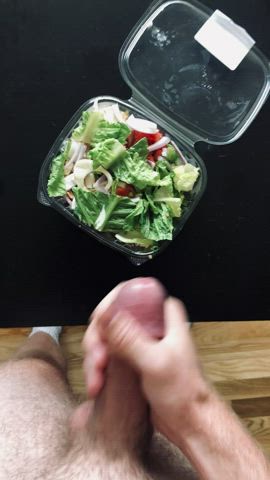 [Challenge] Cum on food and try to get someone to eat it