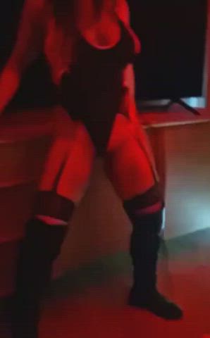 dancing micro bikini stockings thighs clip