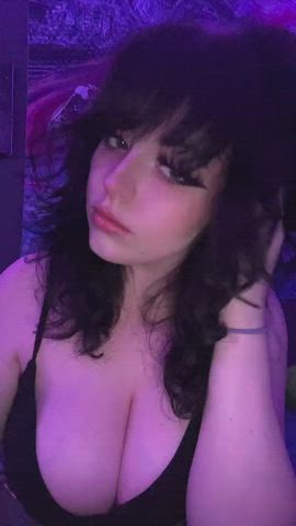 big tits boobs cleavage goth huge tits pale teen tiktok tits clip