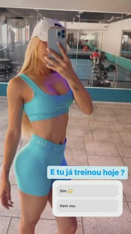 blonde body boobs brazilian bubble butt celebrity goddess gym leggings sensual clip