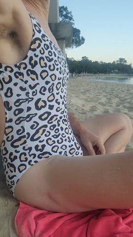 Public Crossdressing Swimsuit GIF