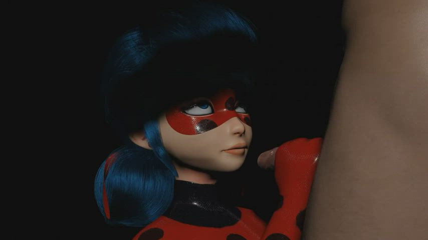 animation blowjob mask superheroine clip