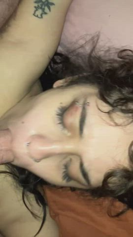 18 Years Old Big Dick Face Fuck Latina Saliva Sloppy Sucking clip