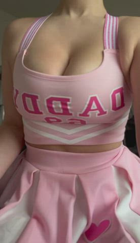big tits boobs bouncing tits cheerleader cleavage cute onlyfans clip