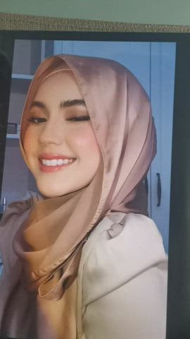 Cumtribute to my favourite Hijabi Cum Queen, D4hli4