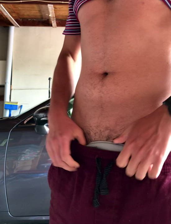 I was supposed to be getting some work done in the garage.. then I got really horny