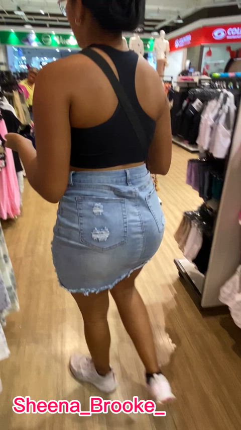 (F) almost caught spreading ass in aisle 