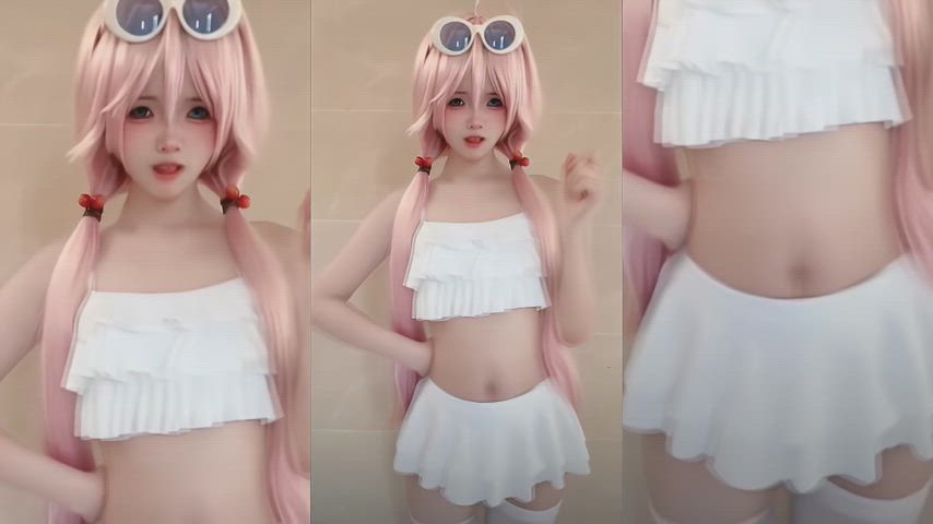 Cute Chinese girl cosplay compilation(close up)