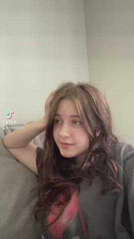 Brunette Facial Teen TikTok clip