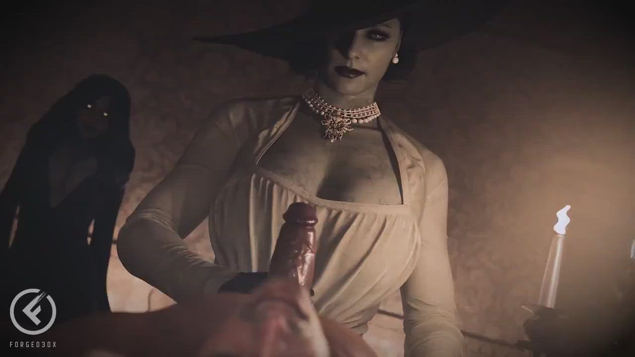 Handjob from Lady Dimitrescu (Forged3dx) [Resident Evil]