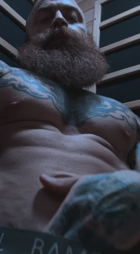 abs beard nsfw solo tattoo clip