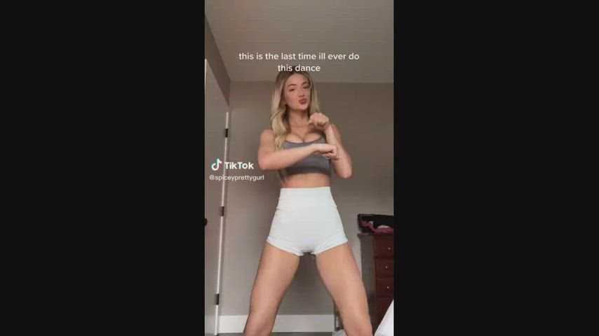 bubble butt candid dancing jiggling shorts tease teen tiktok clip