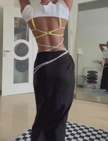 asian dancing dress fitness clip