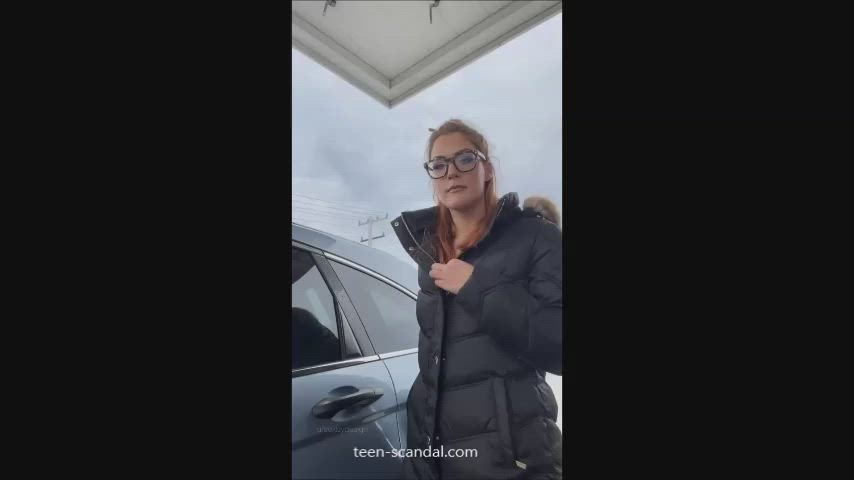 amateur flashing outdoor public clip