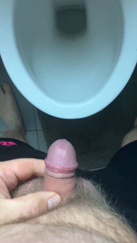 cock pissing toilet uncut clip