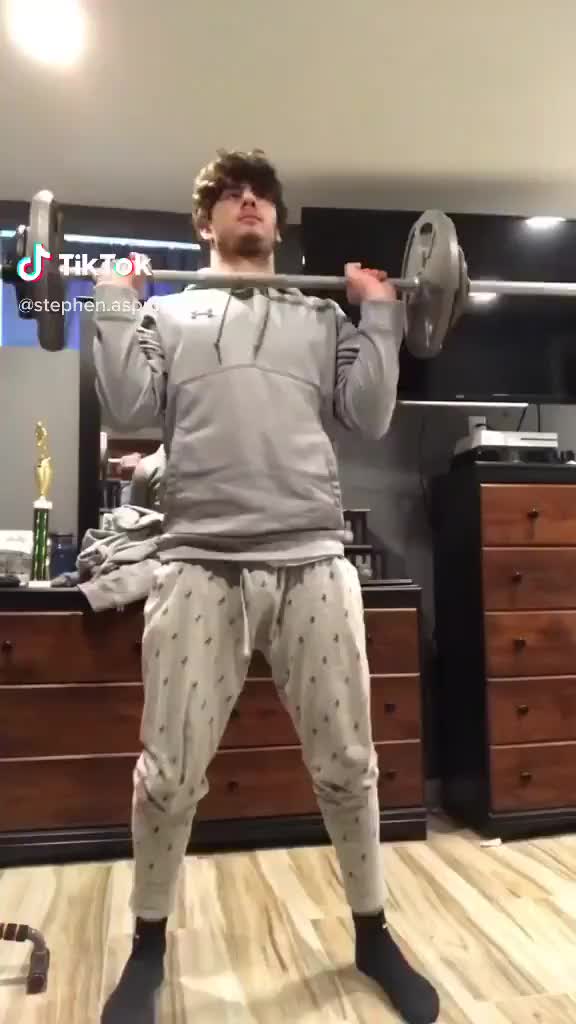 young bro lifting pajama pants bulge