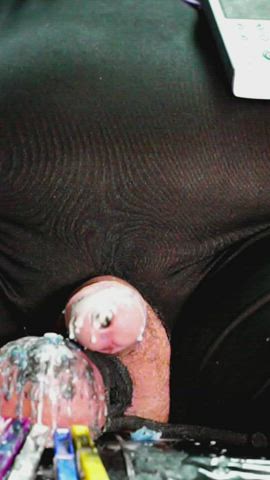 beating deep sounded and waxed cock and balls