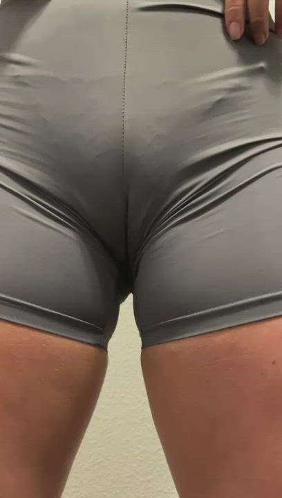Camel Toe Gym Pussy Shorts clip