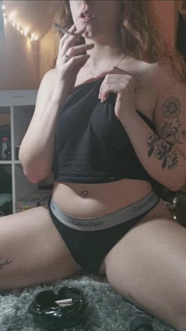 Fetish Smoking Tattoo Tits clip