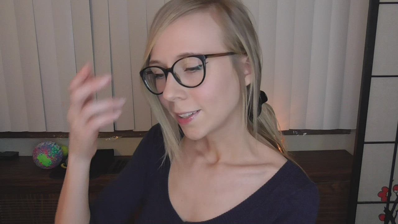 Belly Button Blonde Fetish Glasses JOI Naked Nude clip