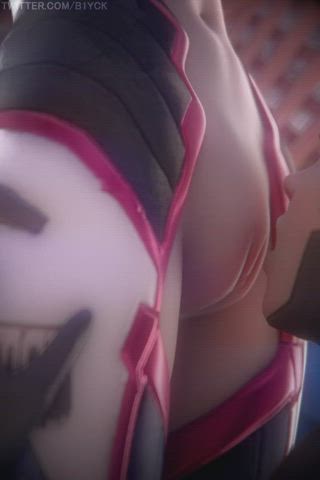 3D Animation Close Up Lesbian Overwatch Pussy Licking Rule34 clip