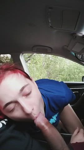 18 Years Old Amateur Blowbang Blowjob Girlfriend Homemade Public Redhead clip