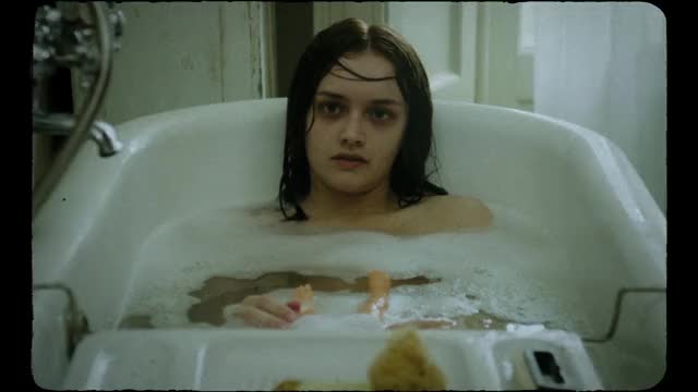 Olivia Cooke bathing topless in The Quiet Ones (1080p, slowmo)