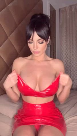 ass big tits brunette latex onlyfans tits clip