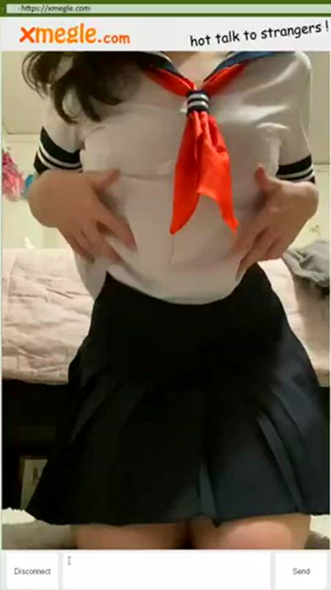 cam camgirl cosplay flashing tits webcam clip