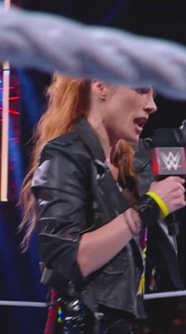 leather pretty redhead wrestling clip