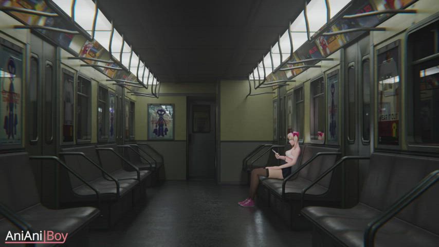 D.va tempted by money on public train for quick fuck (AniAniBoy)