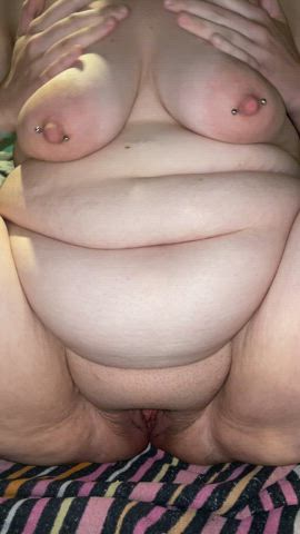 Fat pig showing off my gape