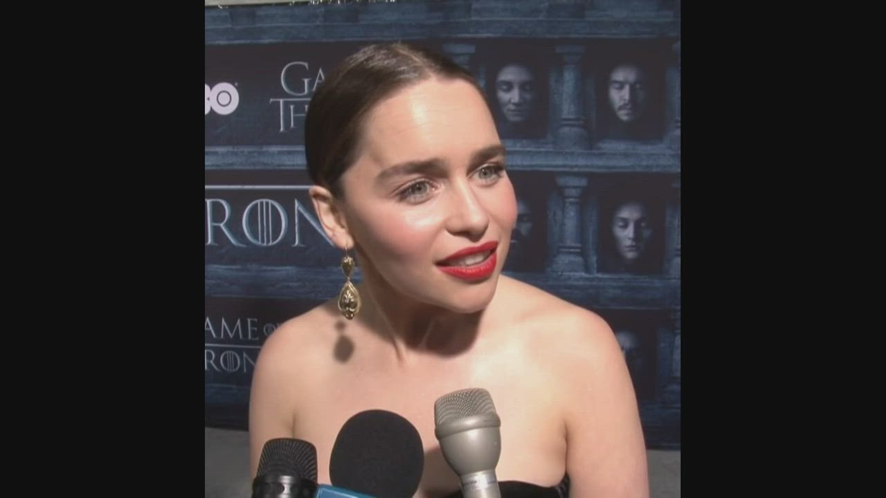 Just the thought of messing that beautiful face of Emilia clarke would turn every