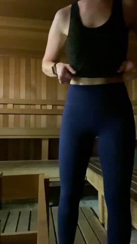 Fake Tits Hotwife Sauna Swinger Titty Drop clip