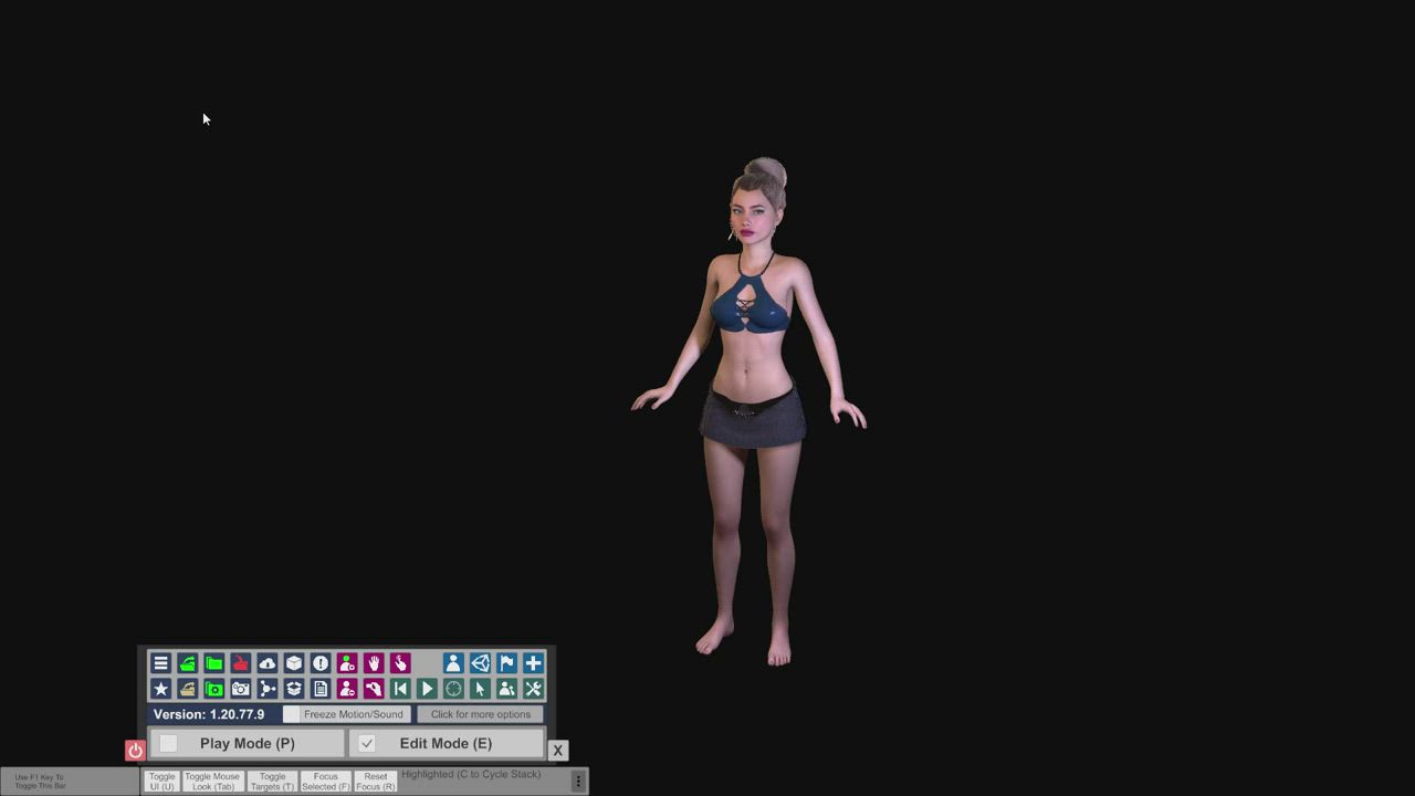 3D Anime Gamer Girl clip