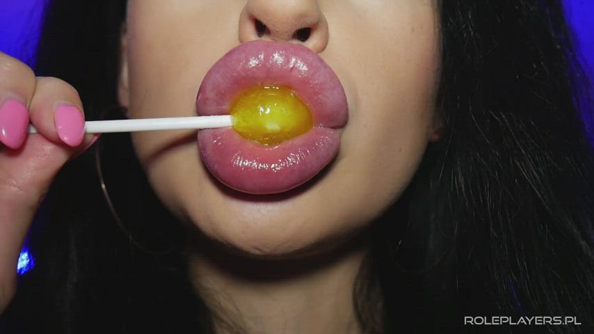 ASMR Arab Close Up Fetish Licking Lips Sucking Tease Teasing Teen clip