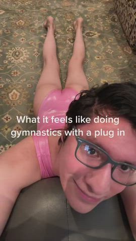 butt plug gymnast spandex clip