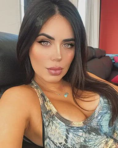 Brazilian Brunette Dani Goddess Green Eyes Labia Tease Tits clip