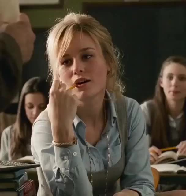 Brie Larson playing a flirty sexy student